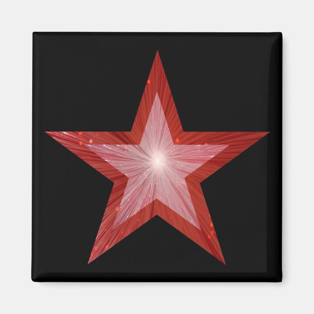 Roter Star Kühlschrankmagnet Magnet (Vorne)