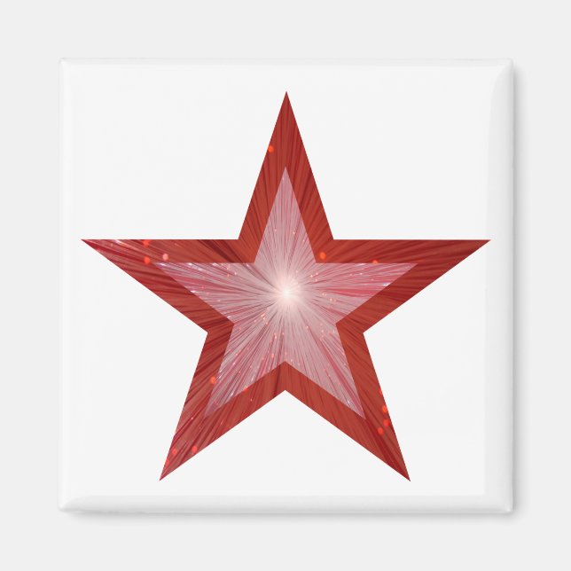 Roter Star Kühlschrankmagnet Magnet (Vorne)