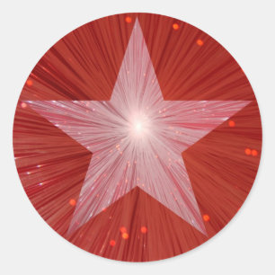 Roter Star Rundaufkleber Runder Aufkleber