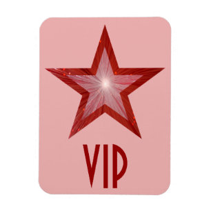 Roter Star "VIP" flexibler Magnet rosa