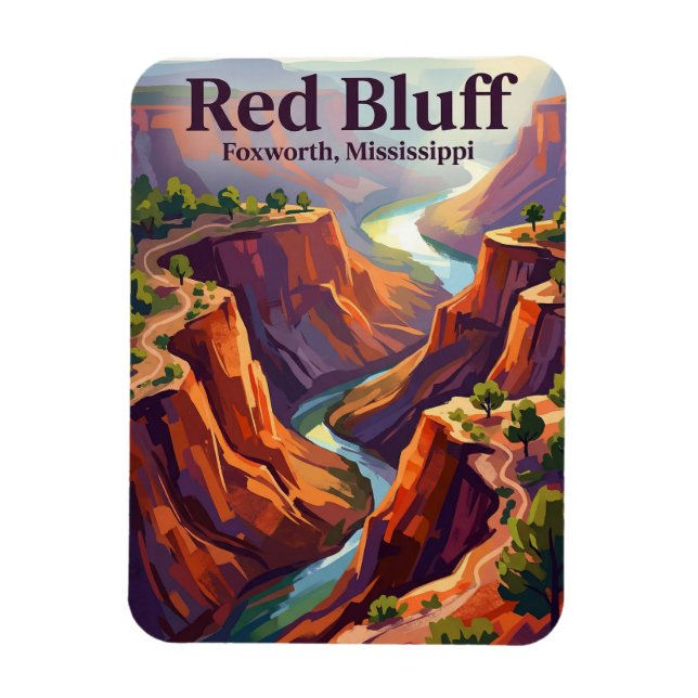 Roter Steilhang Mississippi Magnet (Vertikal)