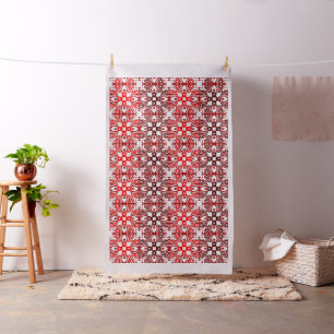 Roter Stein, rotes afrikanisches Stammmuster Stoff