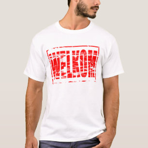 Roter Stempel-Effekt Welkom (Willkommen auf Nieder T-Shirt