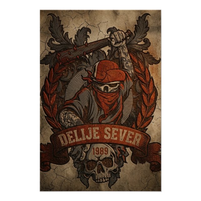 Roter Stern Belgrad Delije Sever 1989 Poster (Vorderseite)