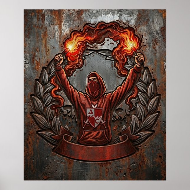 Roter Stern Belgrad Fan Art Poster (Vorne)