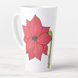 Roter Stern Blumen Milchtasse