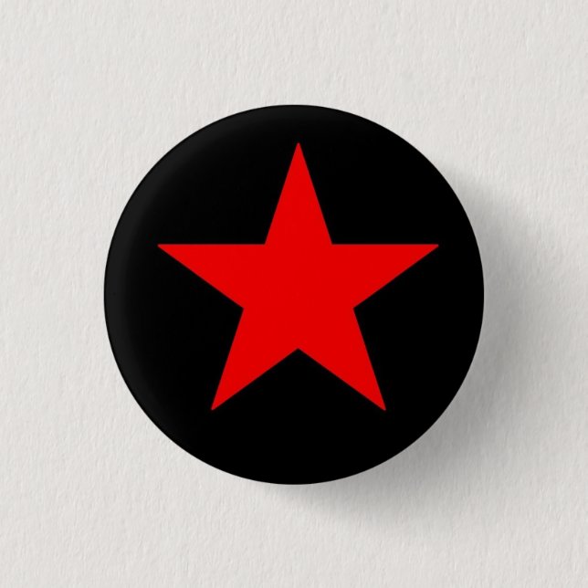 Roter Stern Button (Vorderseite)