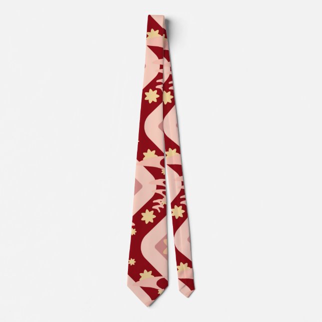 Roter Stern Design  Krawatte (Vorderseite)