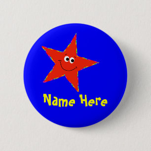 Roter Stern-Geburtstags-Party-Knopf Button