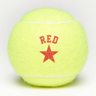 Roter Stern Logo benutzerdefinierter Name Anfangsb Tennisbälle