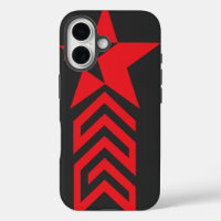 Roter Stern mit Chevron-Pfeilen