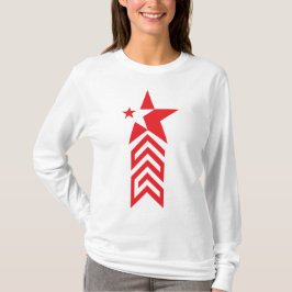 Roter Stern mit Chevron-Pfeilen T-Shirt