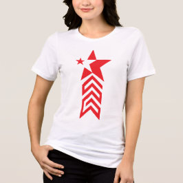 Roter Stern mit Chevron-Pfeilen Tri-Blend Shirt