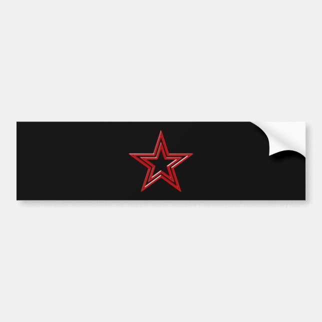 roter Stern Pentagramm red star pentagram Autoaufkleber (Vorne)