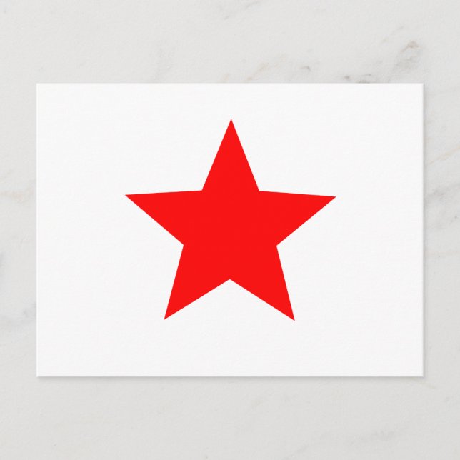 roter Stern Postkarte (Vorderseite)