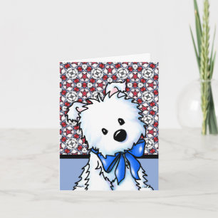 Roter Stern Westie Karte