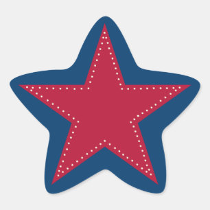 Roter Sternaufkleber - Weihnachten Stern-Aufkleber