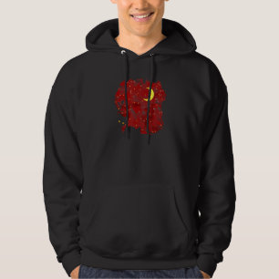 Roter Sternenhimmel eine Katze und der Mond - süße Hoodie