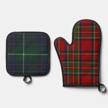 Roter Stewart-Karo-Tartan für Weihnachten