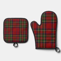 Roter Stewart Karo-Tartan für Weihnachten