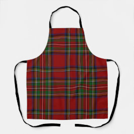 Roter Stewart-Karo-Tartan für Weihnachten Schürze