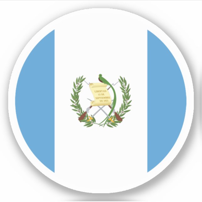 Roter Sticker für die Flagge Guatemalas (Vorderseite)