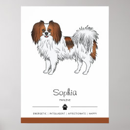Roter Stierfisch mit Zuchtmerkmalen und Hundebezei Poster