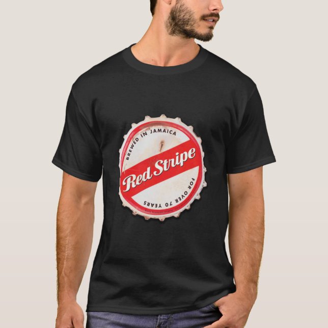 Roter Streifen Flasche Kapsel Essenziell T-Shirt (Vorderseite)
