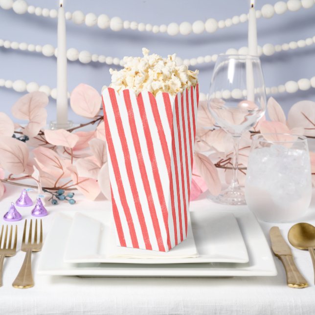 Roter Streifen-Popcorn Geschenkschachtel (Hochzeit)