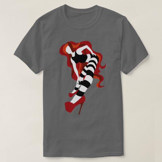 Roter Streifen T-Shirt (Design vorne)