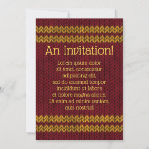 Roter Strick-Look Stripmuster Save The Date