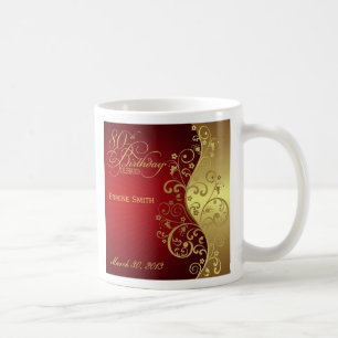 Roter Strudel-80. Geburtstags-Gastgeschenk-Tasse Tasse