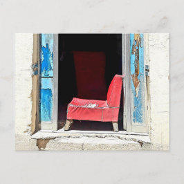 ROTER STUHL POSTKARTE