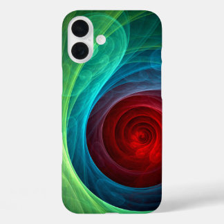 Roter Sturm Floral Modernes Abstraktes Kunstfarbmu iPhone 16 Plus Hülle