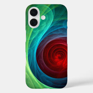 Roter Sturm Floral Modernes Abstraktes Kunstfarbmu iPhone 16 Hülle