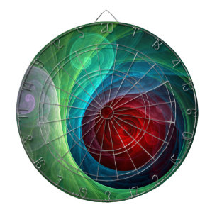 Roter Sturm Floral Modernes Abstraktes Kunstfarbmu Dartscheibe