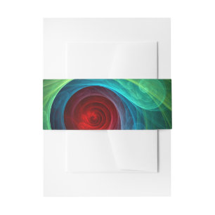 Roter Sturm Floral Modernes Abstraktes Kunstfarbmu Einladungsbanderole