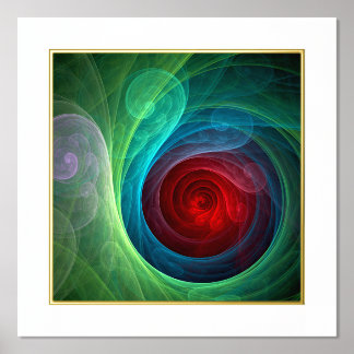 Roter Sturm Floral Modernes Abstraktes Kunstfarbmu Foliendrucke
