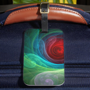 Roter Sturm Floral Modernes Abstraktes Kunstfarbmu Gepäckanhänger