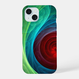 Roter Sturm Floral Modernes Abstraktes Kunstfarbmu iPhone 15 Hülle