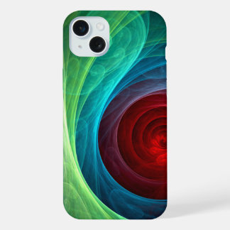 Roter Sturm Floral Modernes Abstraktes Kunstfarbmu iPhone 15 Plus Hülle