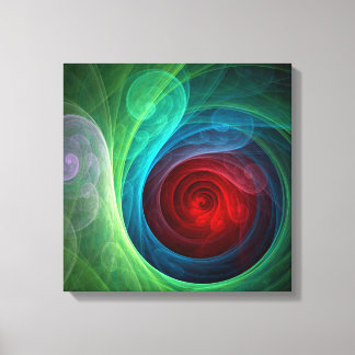Roter Sturm Floral Modernes Abstraktes Kunstfarbmu Leinwanddruck