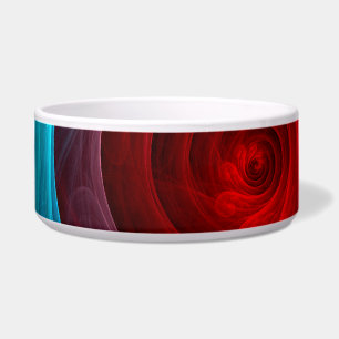 Roter Sturm Floral Modernes Abstraktes Kunstfarbmu Napf