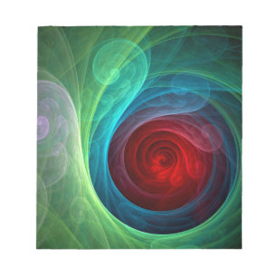 Roter Sturm Floral Modernes Abstraktes Kunstfarbmu Notizblock