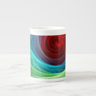 Roter Sturm Floral Modernes Abstraktes Kunstfarbmu Prozellantasse