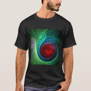 Roter Sturm Floral Modernes Abstraktes Kunstfarbmu T-Shirt