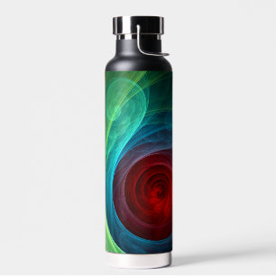 Roter Sturm Floral Modernes Abstraktes Kunstfarbmu Trinkflasche
