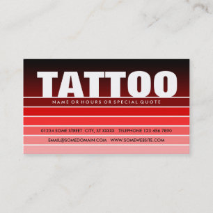 roter Swatch TATTOO Visitenkarte