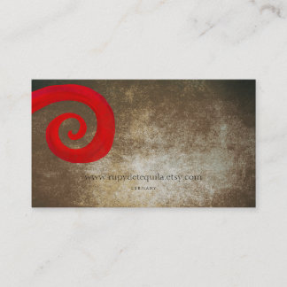 Roter Swirl Visitenkarte