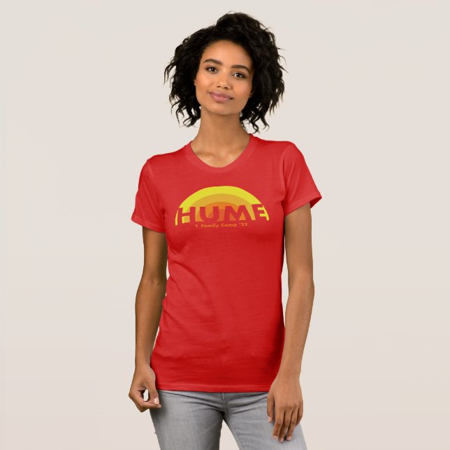 Roter T - Shirt für Frauenteams (Vorne ganz)